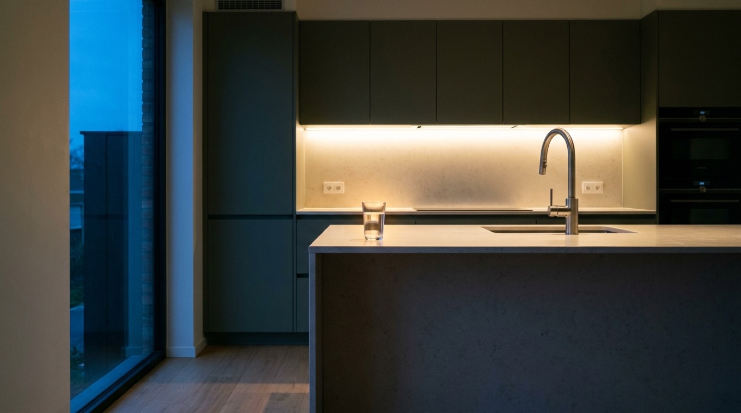 Cuisine contemporaine avec point d’eau